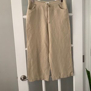 Linen cropped pants